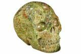 Carved, Unakite Skull - South Africa #108764-3